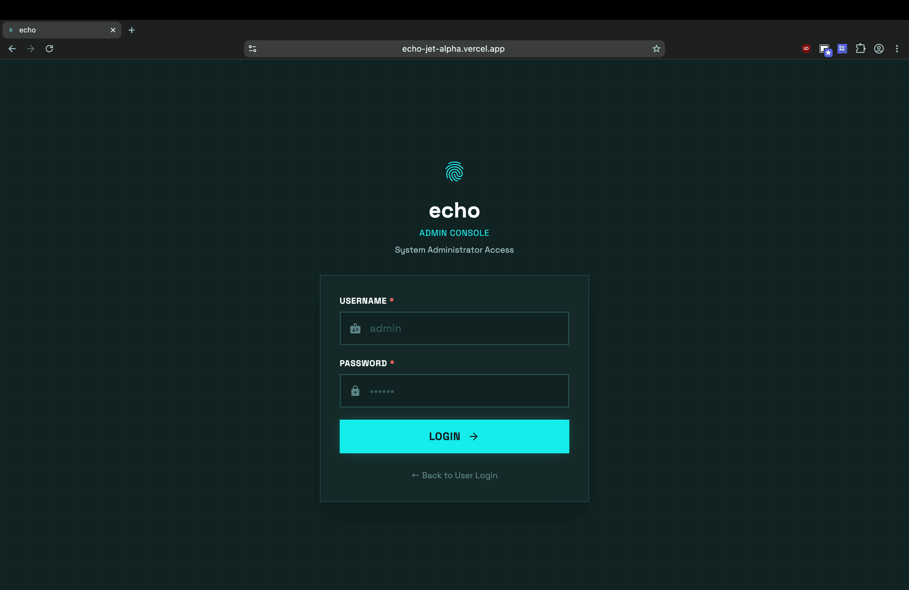 echo screenshot 2